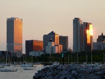 Milwaukee Skyline Showing Business Process Service Company Has Delivered Legal Papers To