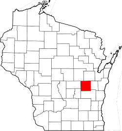 Map of Wisconsin Highlighting Winnebago County